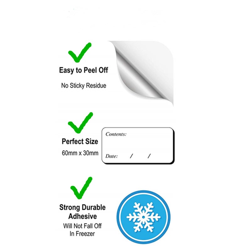 Hybsk Removable Freezer Labels Easy Peel Off - Frozen Food Storage Labels That Leave No Sticky Residue After Use (Type 1) - Image 4
